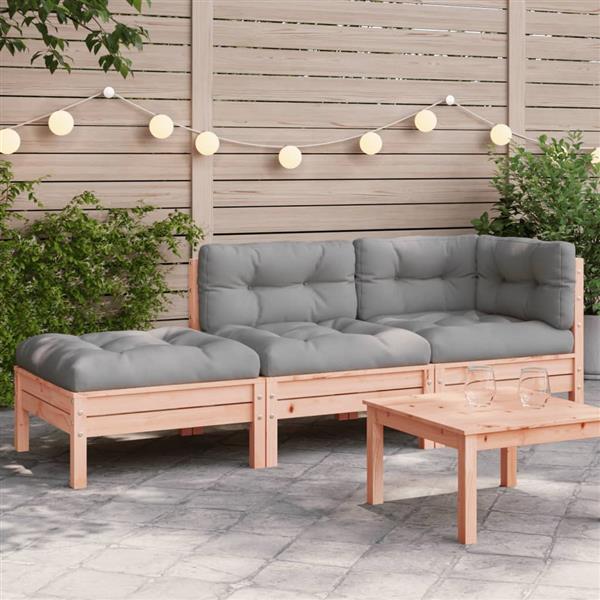 Grote foto vidaxl tuinbank 2 zits met kussens en voetenbank tuin en terras tuinmeubelen