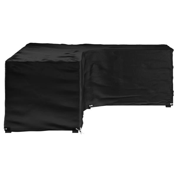 Grote foto vidaxl tuinmeubelhoezen met 18 oogjes l vormig 285x220x80 cm tuin en terras tuinmeubelen
