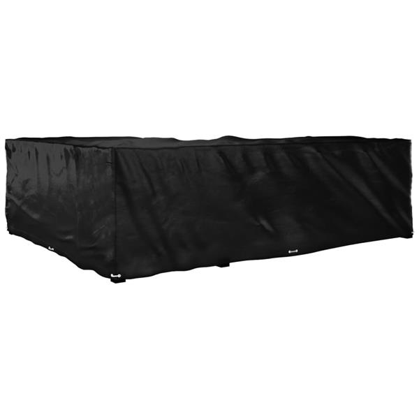 Grote foto vidaxl tuinmeubelhoezen met 18 oogjes l vormig 285x220x80 cm tuin en terras tuinmeubelen