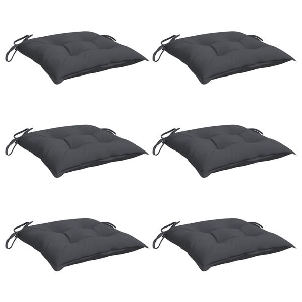 Grote foto vidaxl stoelkussens 6 st 40x40x7 cm oxford stof antracietkleurig huis en inrichting woningdecoratie