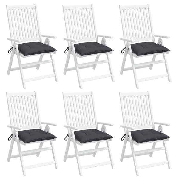 Grote foto vidaxl stoelkussens 6 st 40x40x7 cm oxford stof antracietkleurig huis en inrichting woningdecoratie