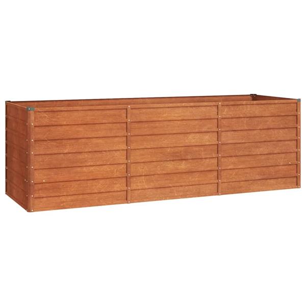 Grote foto vidaxl plantenbak verhoogd 240x80x77 cm cortenstaal roestig tuin en terras overige tuin en terras