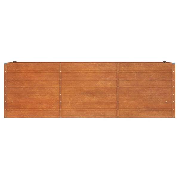 Grote foto vidaxl plantenbak verhoogd 240x80x77 cm cortenstaal roestig tuin en terras overige tuin en terras