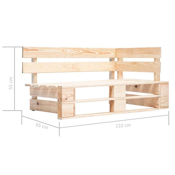 Grote foto vidaxl tuinhoekbank pallet hout tuin en terras tuinmeubelen