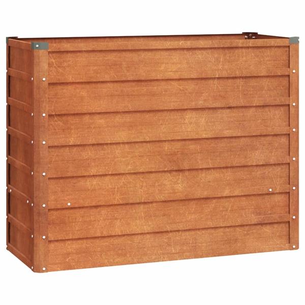 Grote foto vidaxl plantenbak verhoogd 100x40x77 cm cortenstaal roestig tuin en terras overige tuin en terras