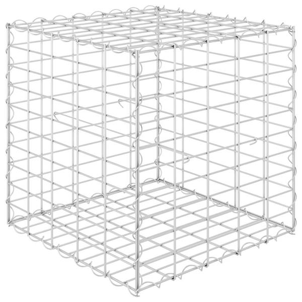 Grote foto vidaxl gabion plantenbak verhoogd kubus 50x50x50 cm staaldraad tuin en terras overige tuin en terras
