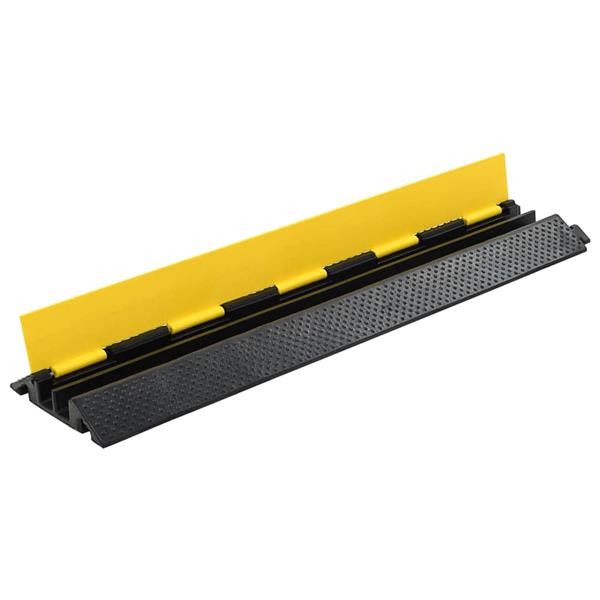 Grote foto vidaxl kabelbeschermer drempels 2 tunnels 101 5 cm rubber 4 st huis en inrichting woningdecoratie