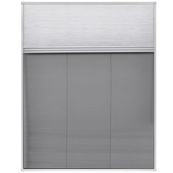 Grote foto vidaxl raamhor pliss met verduistering 80x100 cm aluminium doe het zelf en verbouw deuren en horren