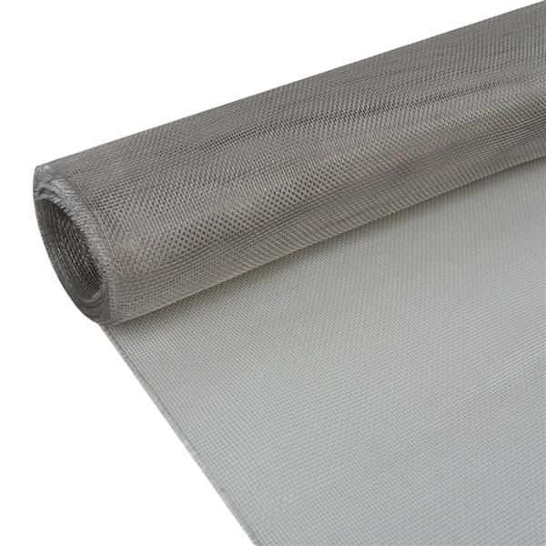 Grote foto vidaxl gaas 100x500 cm roestvrij staal zilverkleurig tuin en terras hekken en schuttingen
