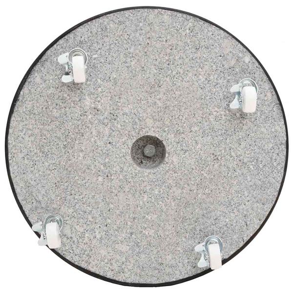 Grote foto vidaxl parasolvoet rond 30 kg graniet zwart tuin en terras overige tuin en terras
