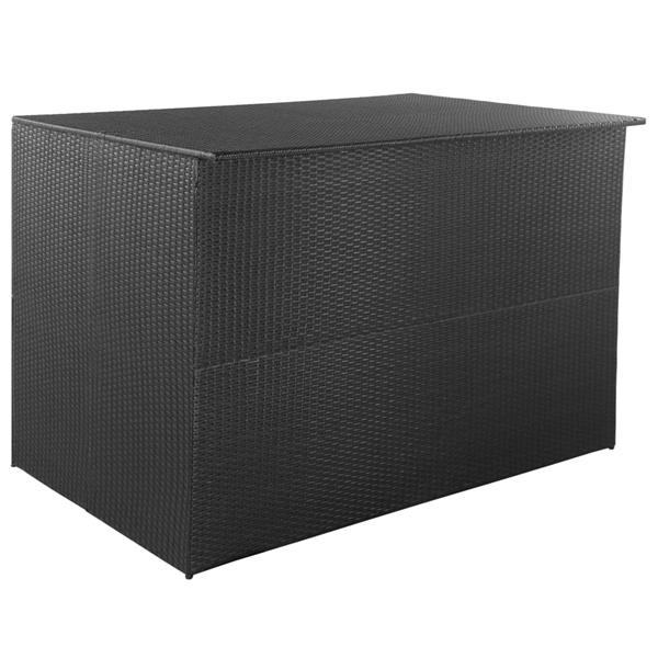 Grote foto vidaxl tuinbox 150x100x100 cm poly rattan zwart tuin en terras overige tuin en terras