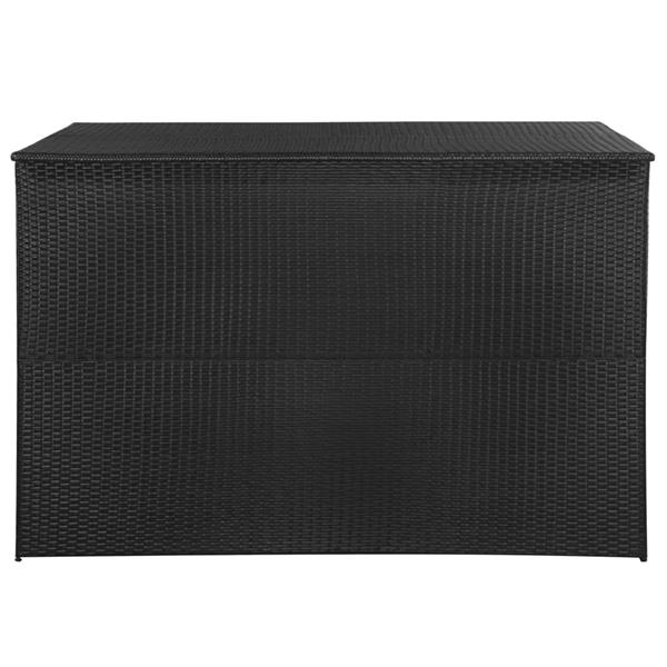 Grote foto vidaxl tuinbox 150x100x100 cm poly rattan zwart tuin en terras overige tuin en terras