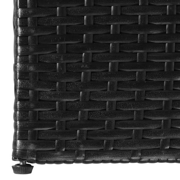 Grote foto vidaxl tuinbox 150x100x100 cm poly rattan zwart tuin en terras overige tuin en terras