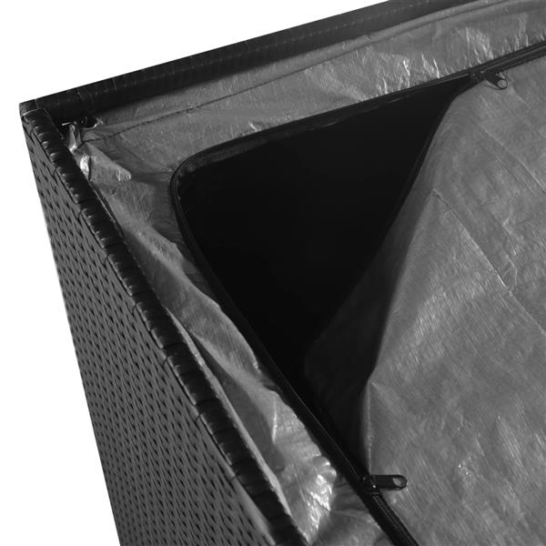 Grote foto vidaxl tuinbox 150x100x100 cm poly rattan zwart tuin en terras overige tuin en terras