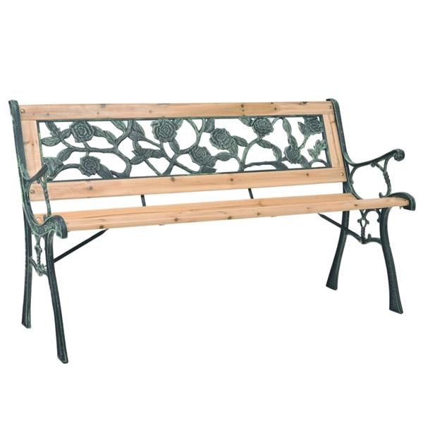 Grote foto vidaxl tuinbank 122 cm hout tuin en terras tuinmeubelen