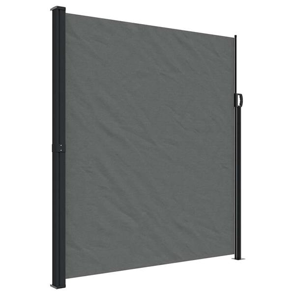 Grote foto vidaxl windscherm uittrekbaar 220x500 cm antracietkleurig tuin en terras overige tuin en terras
