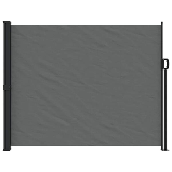 Grote foto vidaxl windscherm uittrekbaar 160x500 cm antracietkleurig tuin en terras overige tuin en terras