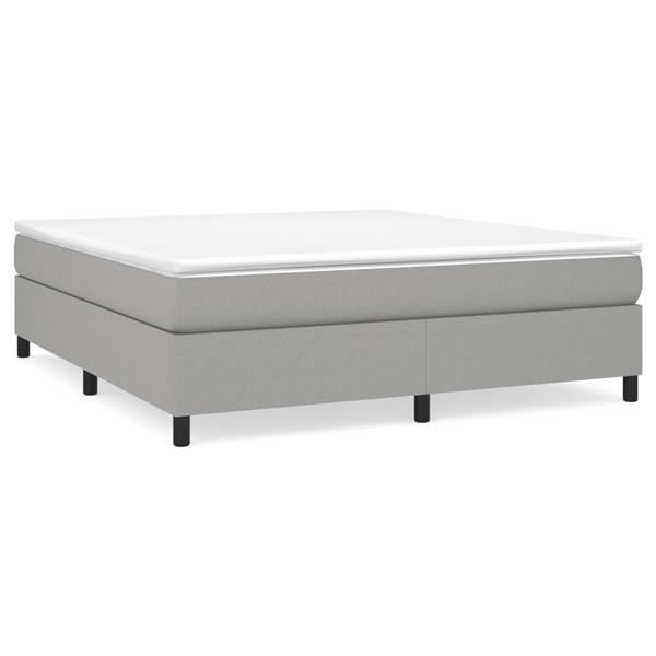 Grote foto vidaxl bedframe zonder matras stof lichtgrijs 160x200 cm antiek en kunst stoelen en banken