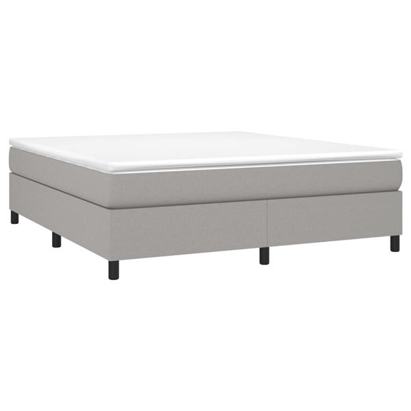Grote foto vidaxl bedframe zonder matras stof lichtgrijs 160x200 cm antiek en kunst stoelen en banken