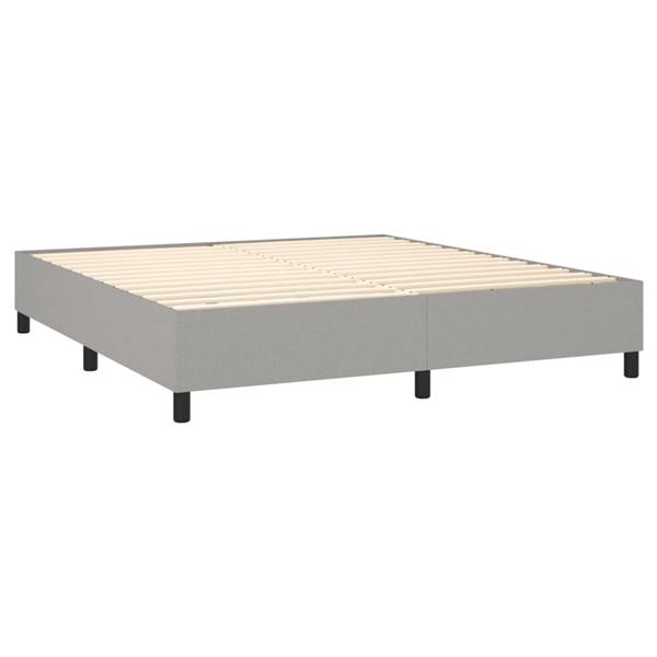 Grote foto vidaxl bedframe zonder matras stof lichtgrijs 160x200 cm antiek en kunst stoelen en banken