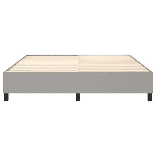 Grote foto vidaxl bedframe zonder matras stof lichtgrijs 160x200 cm antiek en kunst stoelen en banken