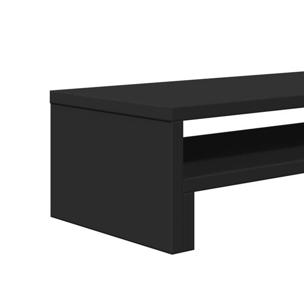 Grote foto vidaxl monitorstandaard 54x22x15 cm bewerkt hout zwart computers en software overige computers en software