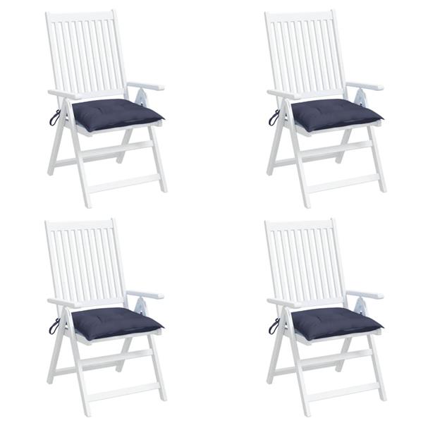 Grote foto vidaxl stoelkussens 4 st 40x40x7 cm oxford stof marineblauw huis en inrichting woningdecoratie