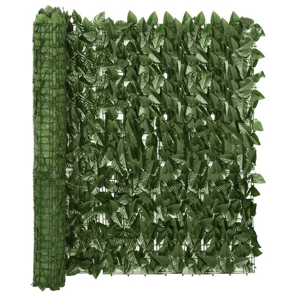 Grote foto vidaxl balkonscherm met donkergroene bladeren 200x100 cm tuin en terras overige tuin en terras