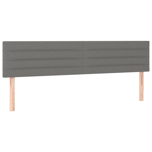 Grote foto vidaxl hoofdborden 2 st 80x5x78 88 cm stof donkergrijs antiek en kunst stoelen en banken