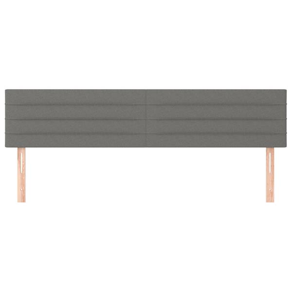 Grote foto vidaxl hoofdborden 2 st 80x5x78 88 cm stof donkergrijs antiek en kunst stoelen en banken