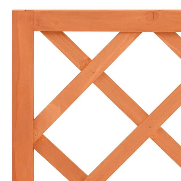 Grote foto vidaxl latwerkplantenbak 70x30x135 cm massief vurenhout bruin tuin en terras overige tuin en terras