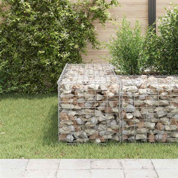 Grote foto vidaxl gabion plantenbak verhoogd kubus 50x50x50 cm staaldraad tuin en terras overige tuin en terras