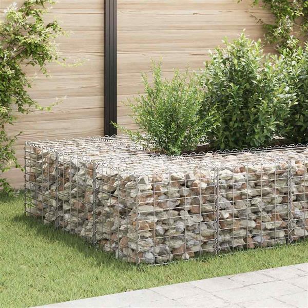 Grote foto vidaxl gabion plantenbak verhoogd kubus 50x50x50 cm staaldraad tuin en terras overige tuin en terras