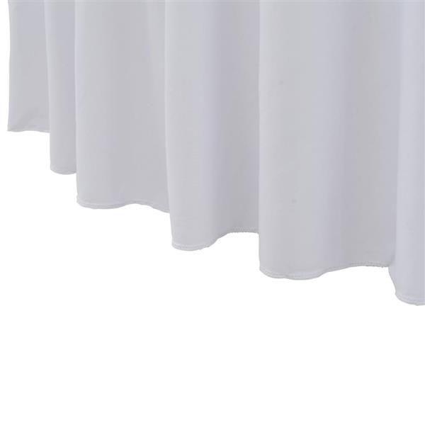 Grote foto vidaxl 2 st tafelhoezen stretch met rok 150x74 cm wit tuin en terras tuinmeubelen
