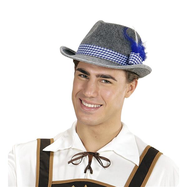 Grote foto beierse fedora met blauwe veren verzamelen overige verzamelingen