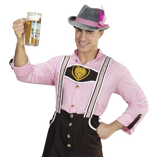 Grote foto beierse fedora met rose veren verzamelen overige verzamelingen