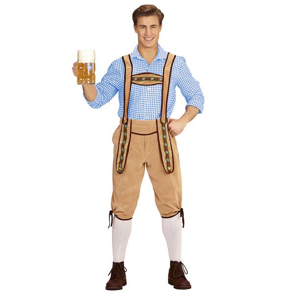 Grote foto beierse lederhose beige xl verzamelen overige verzamelingen