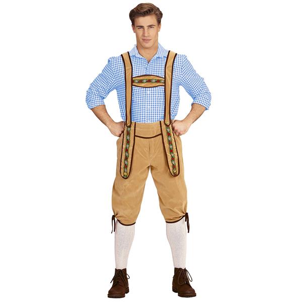Grote foto beierse lederhose beige xl verzamelen overige verzamelingen