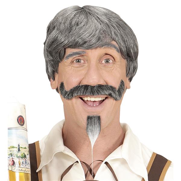 Grote foto pruik beierse man met snor en sik verzamelen overige verzamelingen