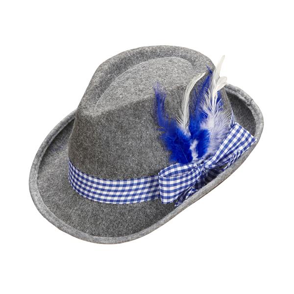 Grote foto beierse fedora met blauwe veren verzamelen overige verzamelingen