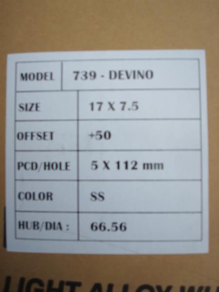 Grote foto 17 inch devino velgen en banden steek 5x112 auto onderdelen banden en velgen
