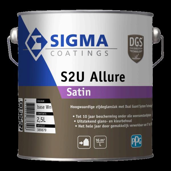 Grote foto s2u allure satin 2 5 liter doe het zelf en verbouw verven en sierpleisters