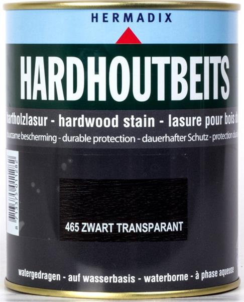Grote foto hardhoutbeits zwart transparant 465 750 ml doe het zelf en verbouw verven en sierpleisters