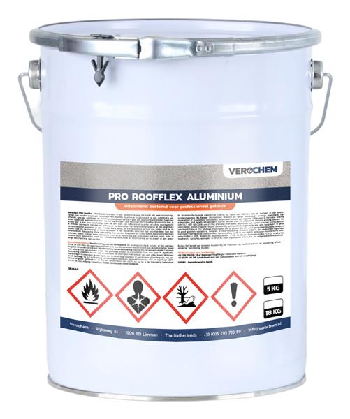 Grote foto pro roofflex dakcoating aluminium 5kg doe het zelf en verbouw verven en sierpleisters