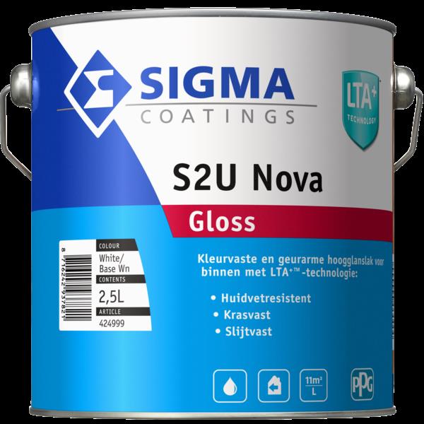 Grote foto s2u nova gloss 2 5 liter doe het zelf en verbouw verven en sierpleisters