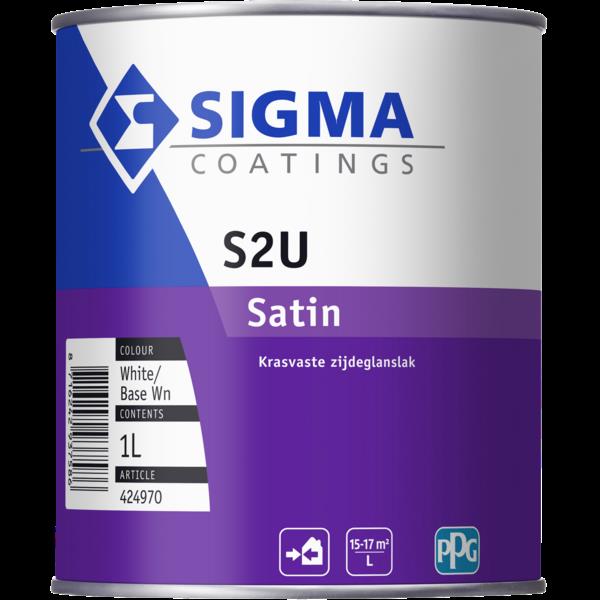 Grote foto s2u satin 1 liter doe het zelf en verbouw verven en sierpleisters
