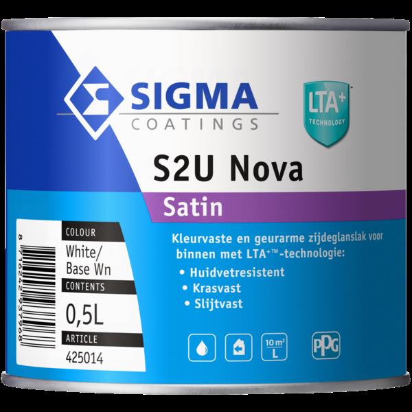Grote foto s2u nova satin 500 ml doe het zelf en verbouw verven en sierpleisters