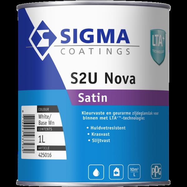Grote foto s2u nova satin 1 liter doe het zelf en verbouw verven en sierpleisters
