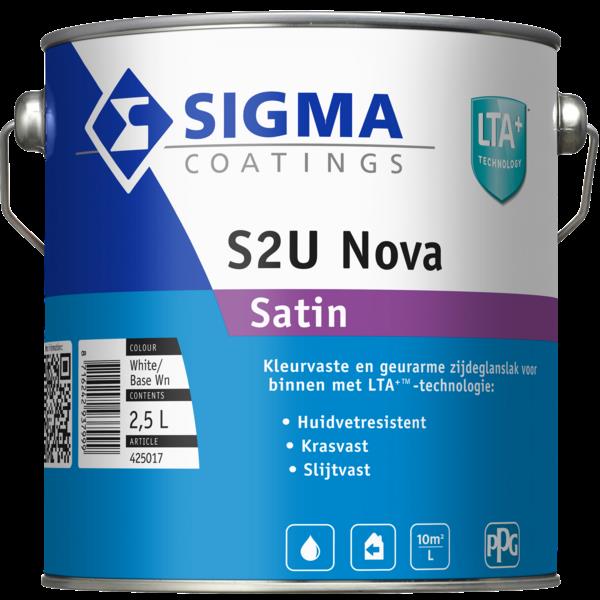 Grote foto s2u nova satin 2 5 liter doe het zelf en verbouw verven en sierpleisters
