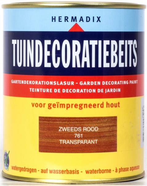 Grote foto tuindecoratiebeits transparant zweeds rood 761 750 ml doe het zelf en verbouw verven en sierpleisters